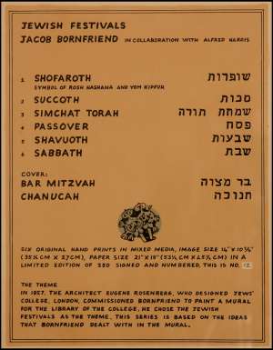 Titlepage: Jewish Festivals by Jacob Bornfriend