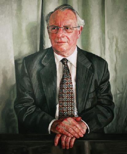Portrait of Sir Brian Follett FRS by Victoria Russell