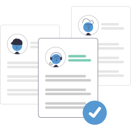 Illustration of 3 CVs