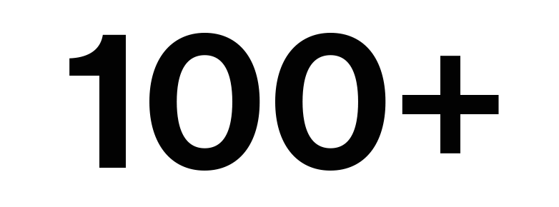 100+
