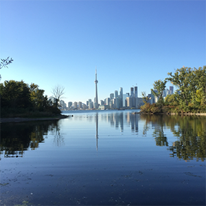 A picture I took of the Toronto skyline from the Toronto Islands, in my first week or two during my exchange year abroad from Warwick