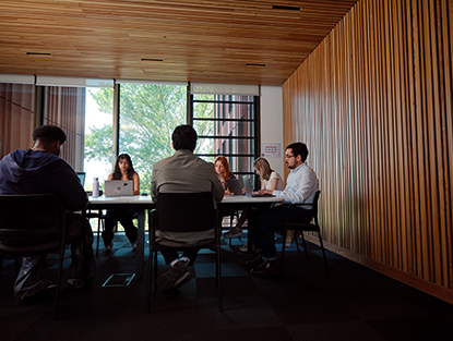 Students in a seminar in the FAB