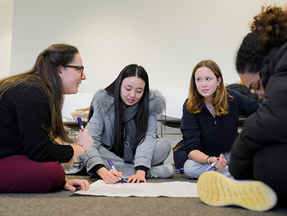 Students at an intercultural training workshop