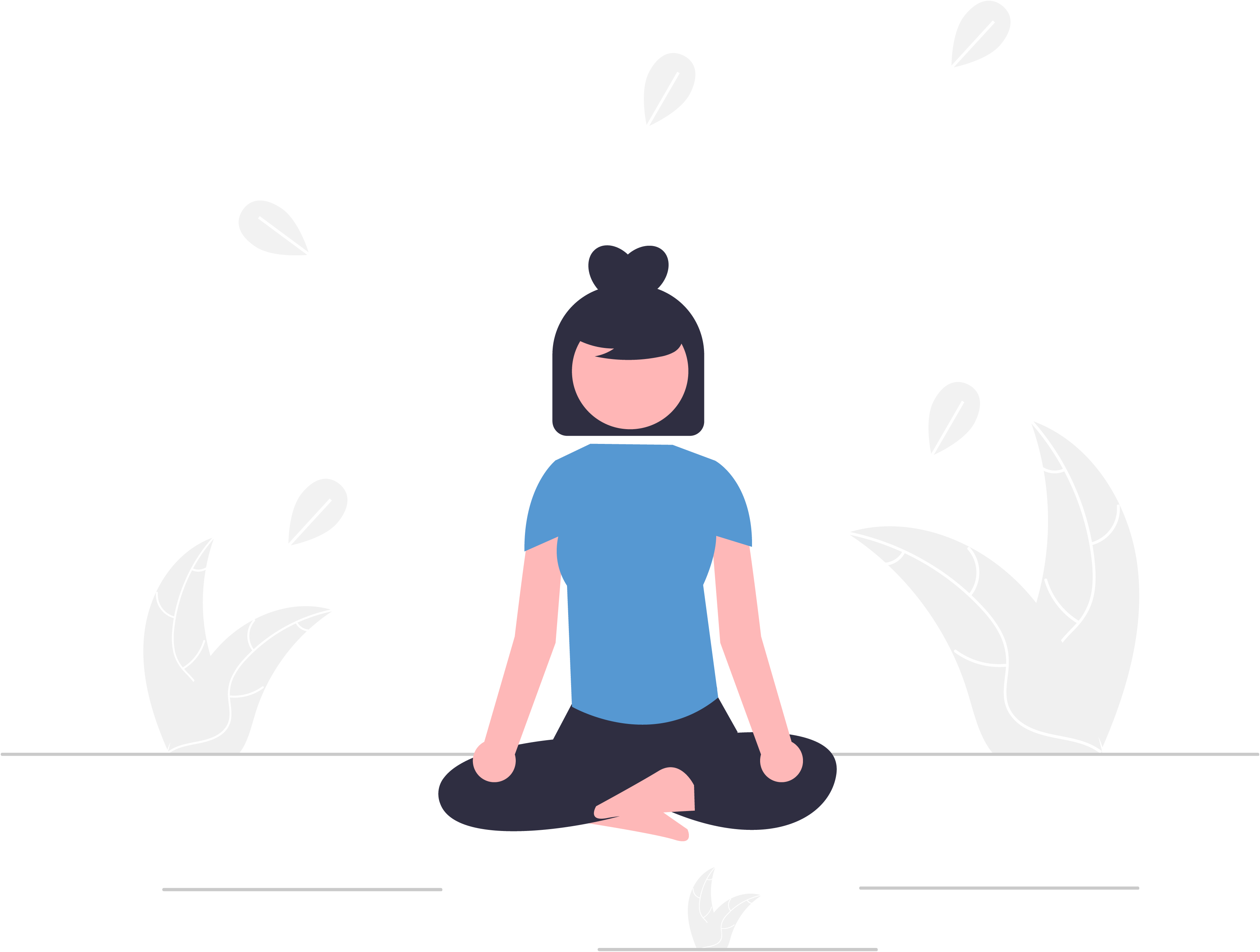 Illustration of a person meditating