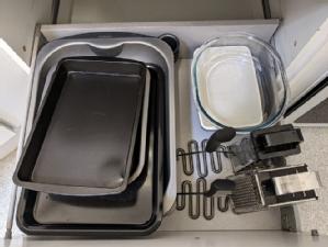 Bottom drawer - baking trays and utensils