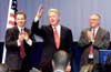 Bill Clinton, Tony Blair and Brian Follett