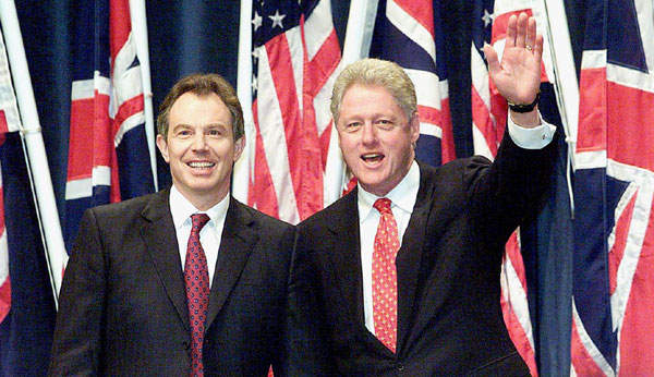President Bill Clinton and Prime Minister Tony Blair.