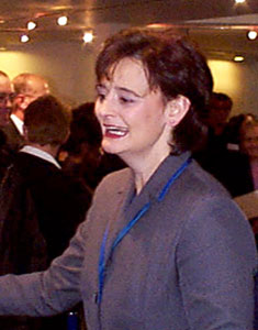 Mrs Cherie Blair meeting the crowd in the Warwick Arts Centre
