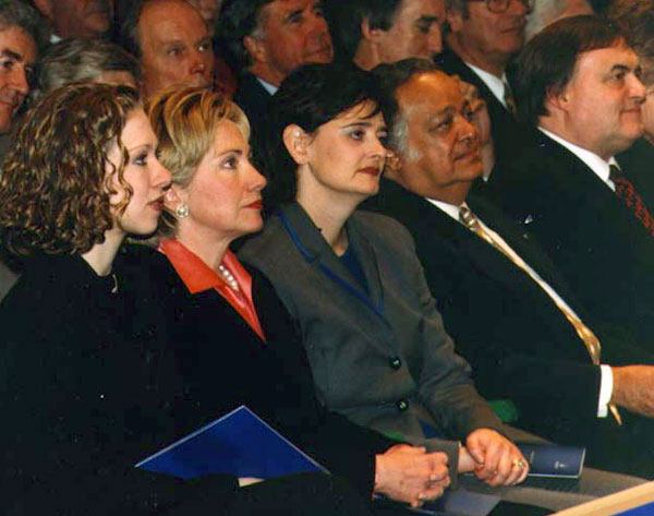 Chelsea Clinton, Senator Elect Hillary Clinton and Mrs Cherie Blair.