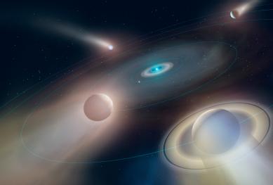 Artist’s impression of future of the solar system. Credit: Mark Garlick