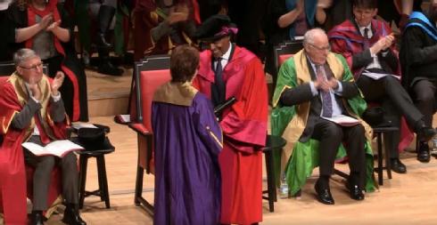 Brendon Batson OBE receives his Honorary Degree from the University of Warwick