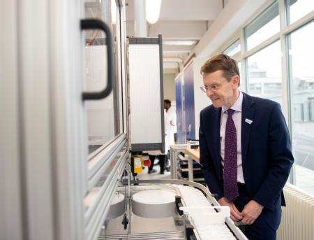  West Midlands Mayor Andy Street observing the facilities