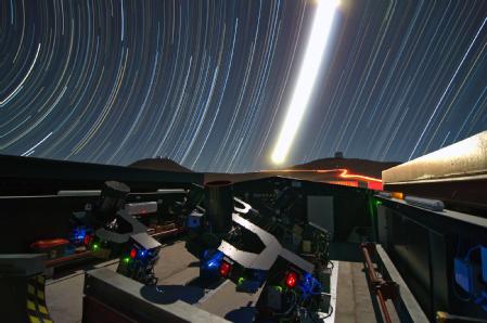 The NGTS facilities in Chile where the telescopes are at night. Credit: University of Warwick