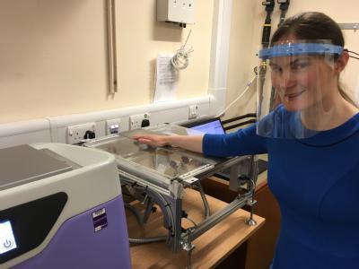 The in vivo THz imaging systems set up for skin imaging in Professor Emma MacPherson's lab at the University of Warwick.