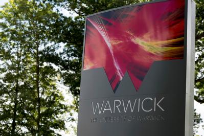 University of Warwick sign.