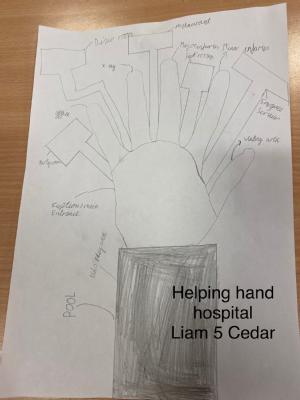Caption: One of the building designs by children at Courthouse Green primary school  Credit: WMG, University of Warwick