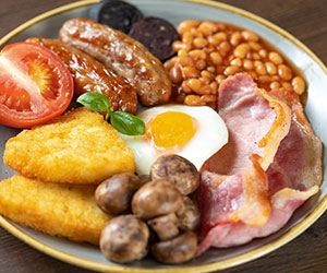 Start your day with a mouth-watering full breakfast.