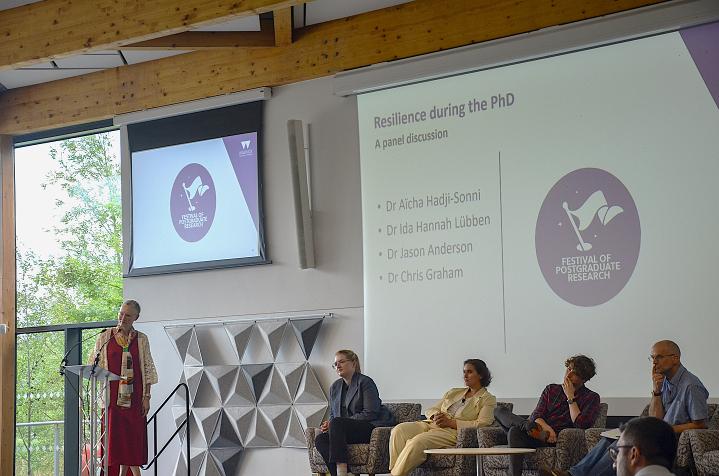 Photo of plenary panel from PGR Festival 2025
