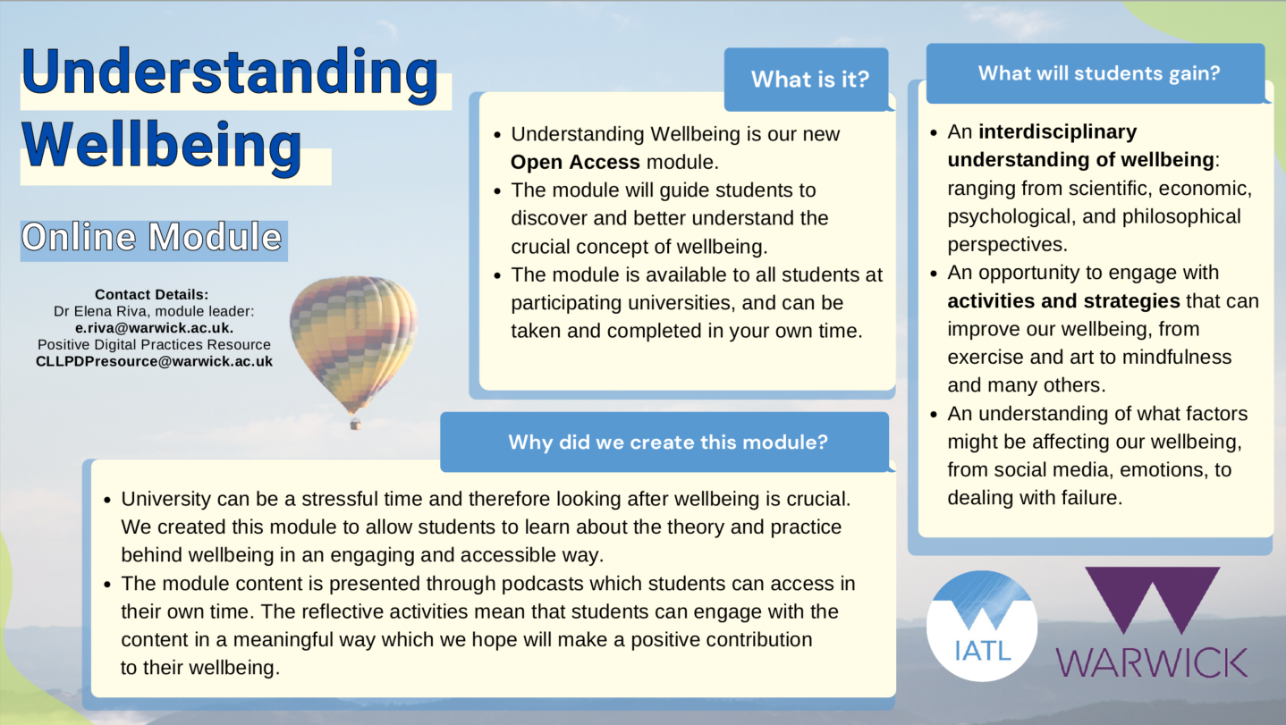 Understanding Wellbeing infographics