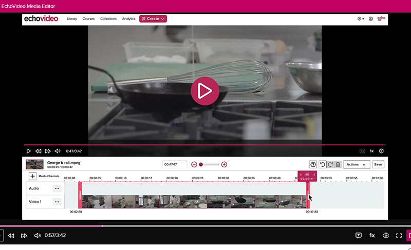 This image shows a screenshot of the editing tool in AskEcho