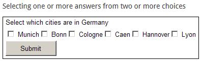 image depicts example of multiple response question