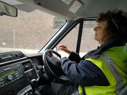 An image of a porter driving