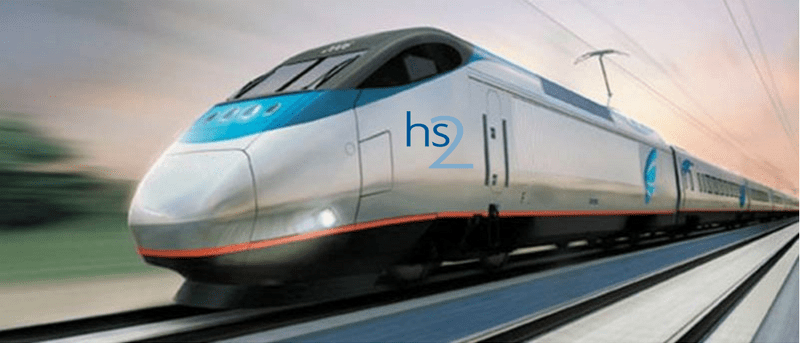 An artist impression of an HS2 train