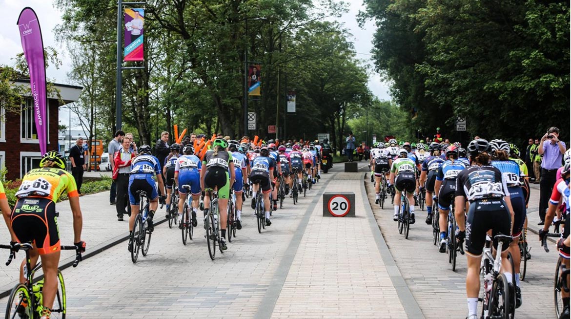 Photo of the Women's Cycle Tour in action