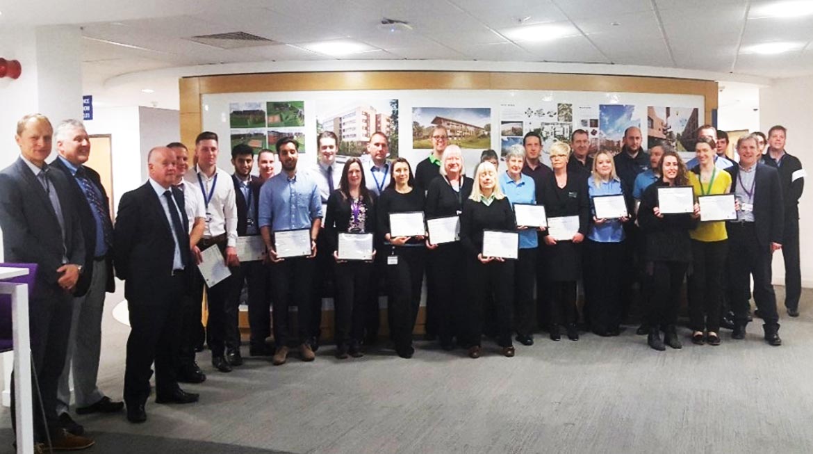 Photo of staff who earned the NEBOSH Health and Safety Award