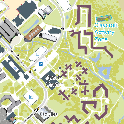 Map of Claycroft Activity Zone location