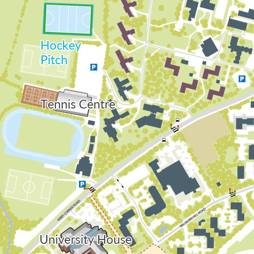 Map of hockey pitch location