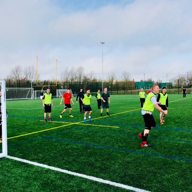 An image of the wellbeing week football match