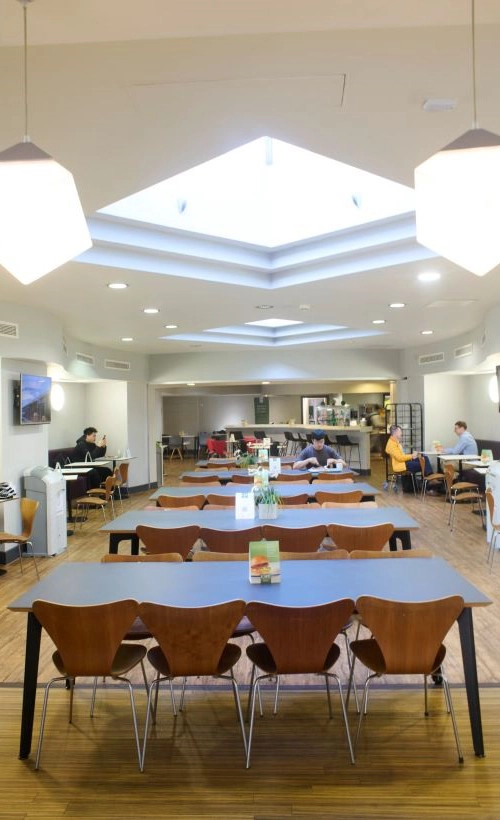 Seating area with skylight