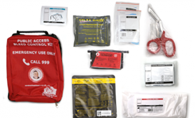 Bleed kit with contents shown