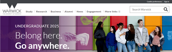 UoW homepage