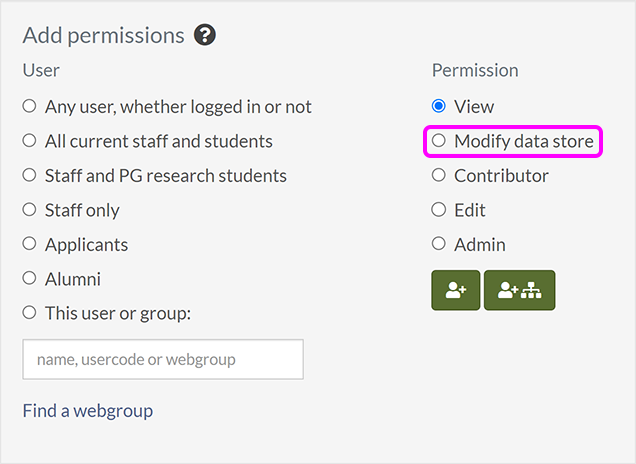 Add permissions