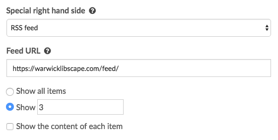 RSS right-hand side options