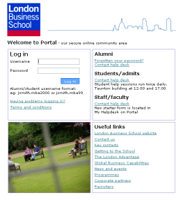 London Business School intranet