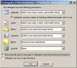 Options for delegate access
