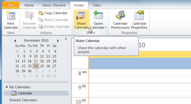 shared calendar not showing up in outlook