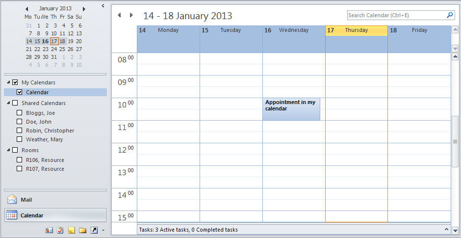 Viewing multiple calendars Outlook 2013