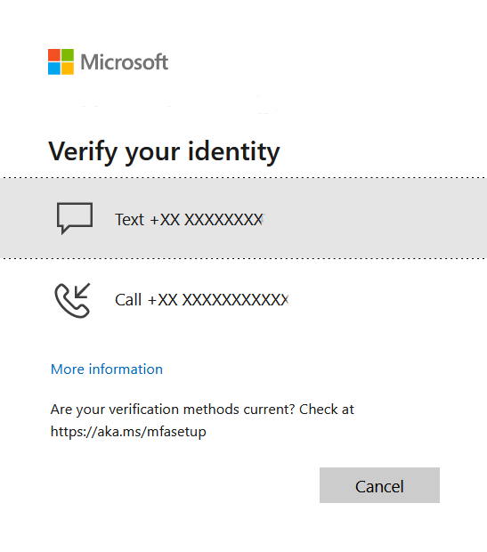 Microsoft Verify your identity image