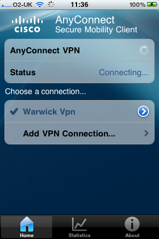 Cisco AnyConnect VPN Client for Iphone/Ipad and Itouch