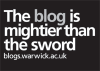 A4 posters for Warwick Blogs publicity campaign
