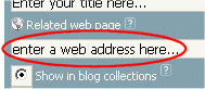 Enter a related web page