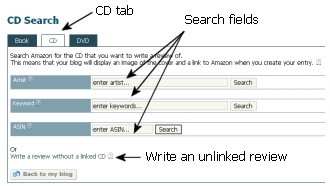 CD Search tab