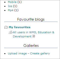 My favourite blogs displayed in left-hand column