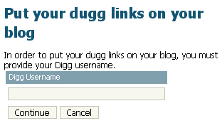 Enter your digg username