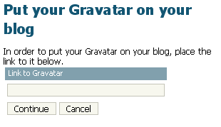 Enter your Gravatar