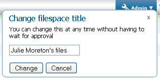 Change file space title